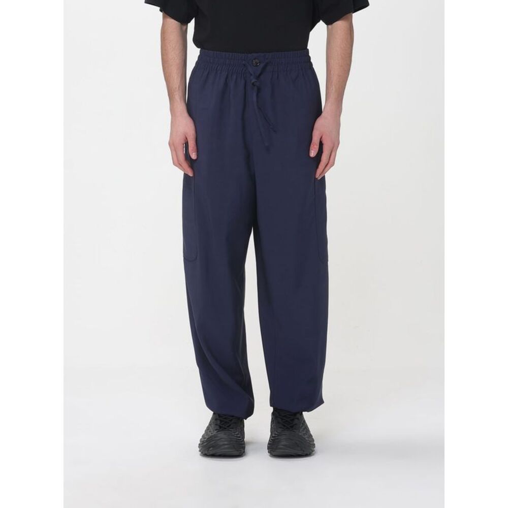 Kenzo Men Cotton Blend Drawstring Trousers Kenzo